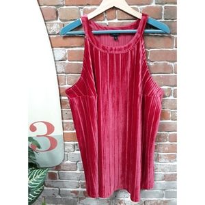 Torrid Cranberry Crushed Velvet Sleeves Top